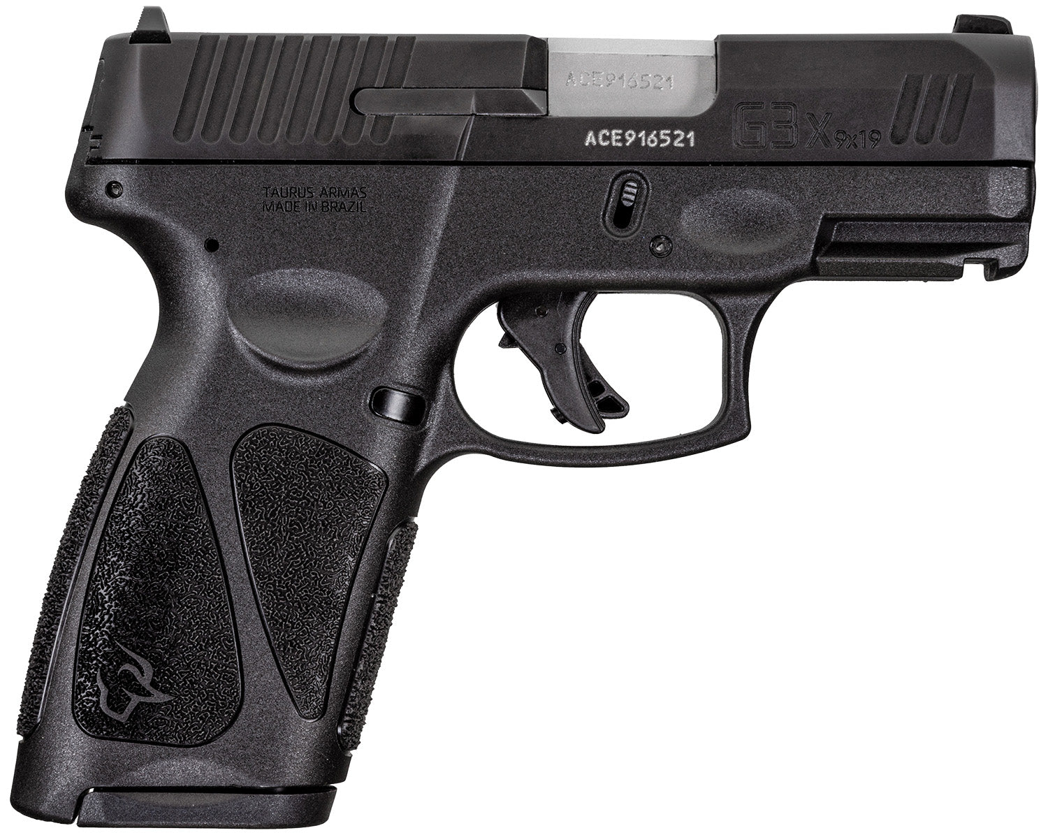 Taurus 1G3XSR903110 G3X Full Size Frame 9mm Luger 10+1 3.26" Matte Stainless Steel Barrel, Matte Black Tenifer Serrated Steel Slide, Black Polymer Frame w/Picatinny Rail, Black Polymer Grip