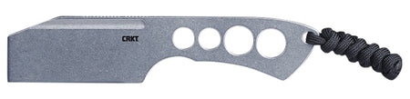 CRKT 2130 Razel Chisel 2" Fixed Blade Stonewashed 8Cr13MoV SS Blade Skeletonized Stainless Steel Handle with Cord Fob and Sheath