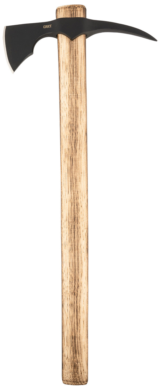 CRKT 2753 ODR 3.08" Axe with Spike 1055 Carbon Steel Blade Fire Treated Tennessee Hickory Handle 21" OAL