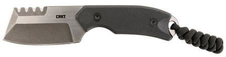 CRKT 4036 Razel Compact 2.32" Fixed Blade Stonewashed D2 Steel Blade with Veff Serrations Black G10 Handle Includes Cord Fob and Sheath