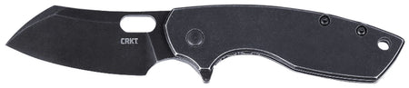 CRKT 5315KS Pilar Large 2.67" Folding Knife Black Stonewashed 8Cr13MoV SS Blade Black Stainless Handle with Pocket Clip