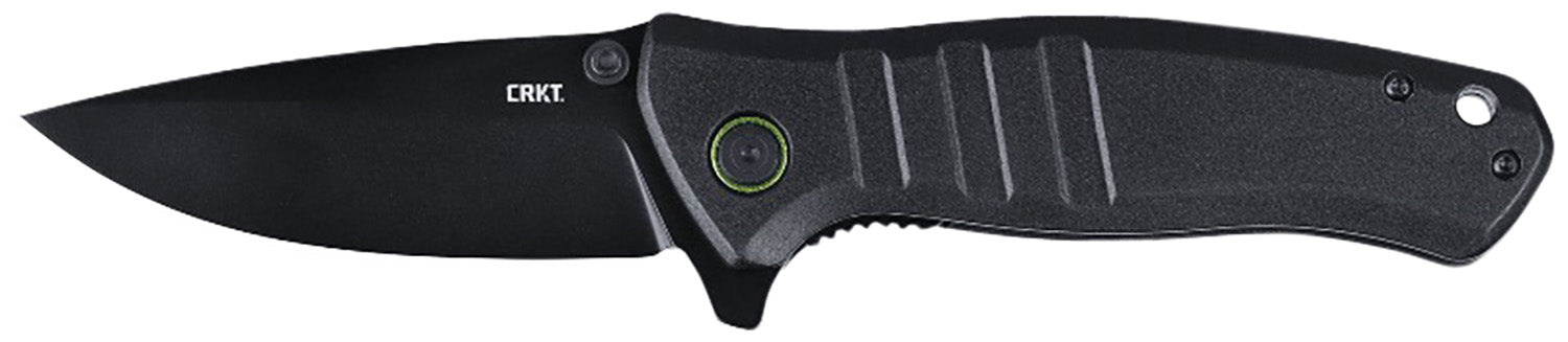 CRKT 6295 Dextro 3.18" Folding Drop Point Black TiNi D2 Steel Blade Black Aluminum Handle with Pocket Clip