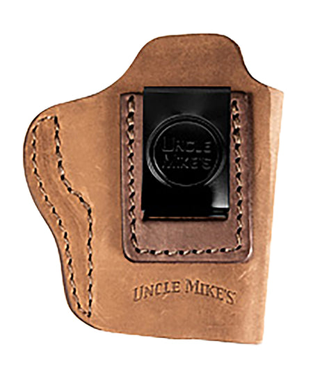 Uncle Mikes by 1791 UMIWB3BRWA IWB Size 03 Brown Leather Belt Clip Holster for Springfield Hellcat and Glock 42/43 Right Hand