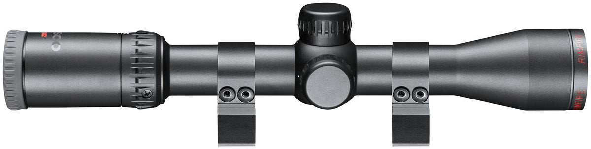 Tasco Rimfire 2-7x32 Black Rifle Scope with Rings, Truplex Reticle