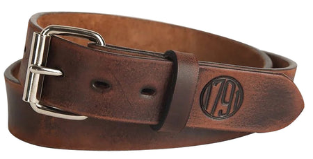 Uncle Mike's by 1791 Gun Belt Dark Brown Leather Size 28/32 1.50" Wide