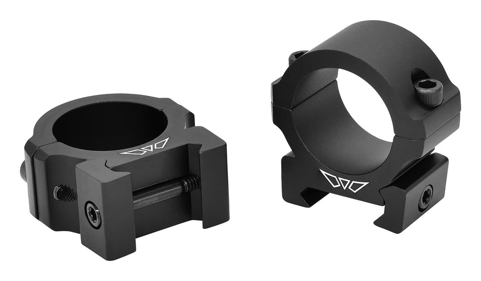 Warne V600M Vapor Horizontal Scope Rings Matte Black 1" Low 0 MOA