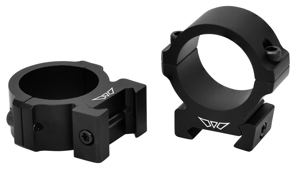 Warne V614M Vapor Horizontal Scope Rings Matte Black 30mm Medium 0 MOA