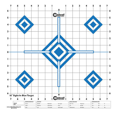 Caldwell 1175521 Diamond Blue Self-Adhesive Recycled Paper Target 16" Blue/White 10 Pack
