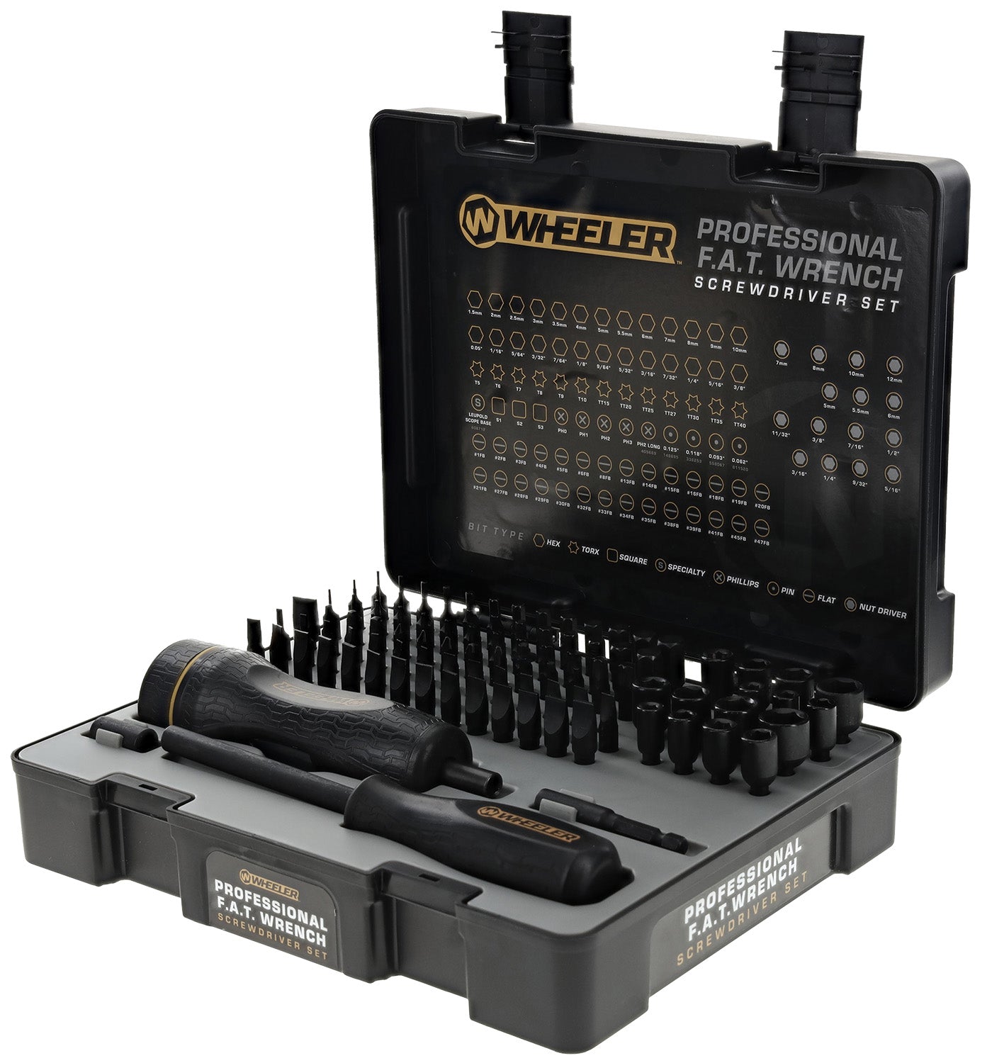 Wheeler 100-Piece Professional F.A.T. Wrench Screwdriver Set, 10-65 In-Lb Torque Range