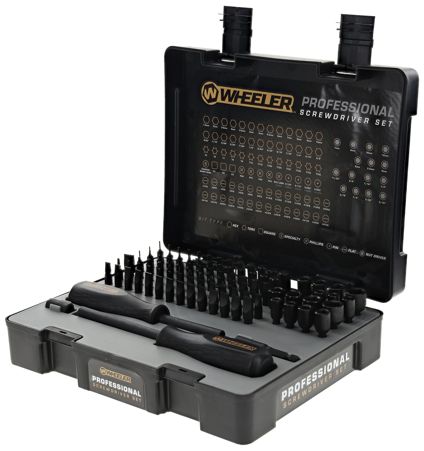 Wheeler 4001003 100-Piece Professional Screwdriver Set, Black