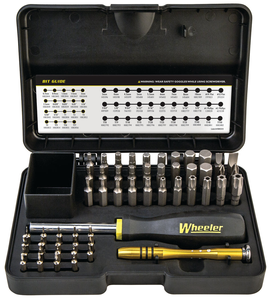 Wheeler 65-Piece Hex and Torx Screwdriver Set, SAE/Metric, Rubber Grip Handle with Micro Driver