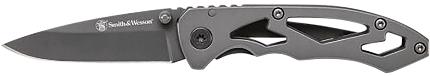 Smith & Wesson CK400CP Skeletonized 2.20" Folding Drop Point Plain Stainless Steel Blade 3.20" Handle with Pocket Clip