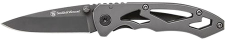 Smith & Wesson CK400CP Skeletonized 2.20" Folding Drop Point Plain Stainless Steel Blade 3.20" Handle with Pocket Clip