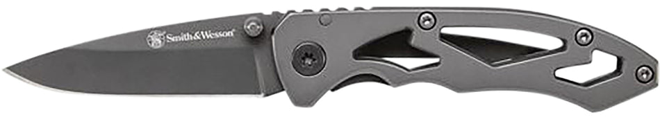 Smith & Wesson CK400CP Skeletonized 2.20" Folding Drop Point Plain Stainless Steel Blade 3.20" Handle with Pocket Clip