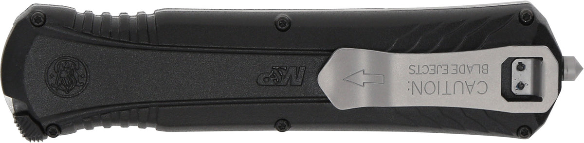 Smith & Wesson 1181878 M&P 3.50" OTF Dagger Plain Satin AUS-8A SS Blade 5.16" Black Handle with Pocket Clip