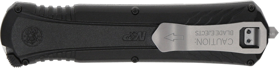 Smith & Wesson 1181878 M&P 3.50" OTF Dagger Plain Satin AUS-8A SS Blade 5.16" Black Handle with Pocket Clip