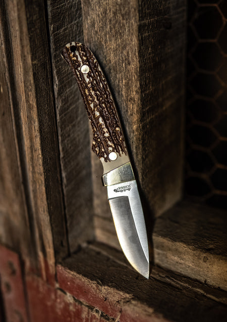 Uncle Henry Next Gen Staglon PH2N Pro Hunter 2.80" Fixed Drop Point Stainless Steel Blade with Sharpening Stone and Sheath