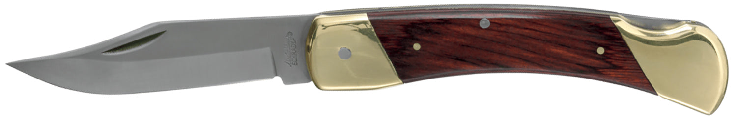 Uncle Henry LB7CP Bear Paw 3.70" Folding Knife, Plain Stainless Steel Blade, 5" Handle with Leather Sheath