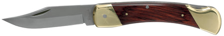 Uncle Henry LB7CP Bear Paw 3.70" Folding Knife, Plain Stainless Steel Blade, 5" Handle with Leather Sheath