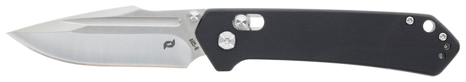 Schrade Divergent 3.06" Folding Modified Drop Point Plain Satin AUS-8A SS Blade 4.31" Black G10 Handle