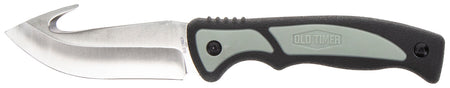 Old Timer 1137138 Trail Boss 3.70" Fixed Gut Hook Stainless Steel Blade TPE Handle with Sheath