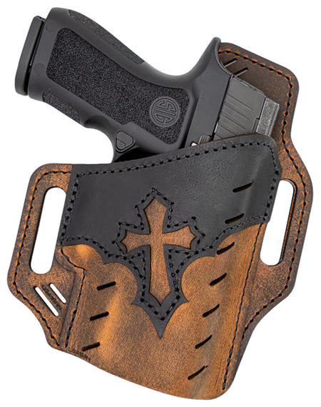Versacarry Guardian Arc Angel Edition OWB Size 04 Black/Brown Leather Belt Slide Right Hand