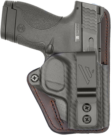 Versacarry Comfort Flex Custom IWB Brown Polymer Belt Clip Holster for S&W M&P Shield Right Hand