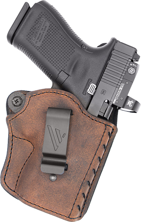 Versacarry CFD2113 Comfort Flex Deluxe IWB Size 03 Brown Leather Belt Clip Holster Right Hand