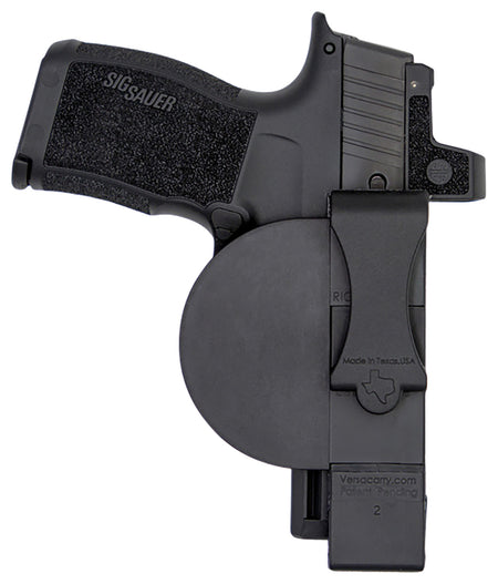 Versacarry 9XS ZeroBulk IWB Holster Extra Small Black Resin Belt Clip Fits 3" Barrel Ambidextrous