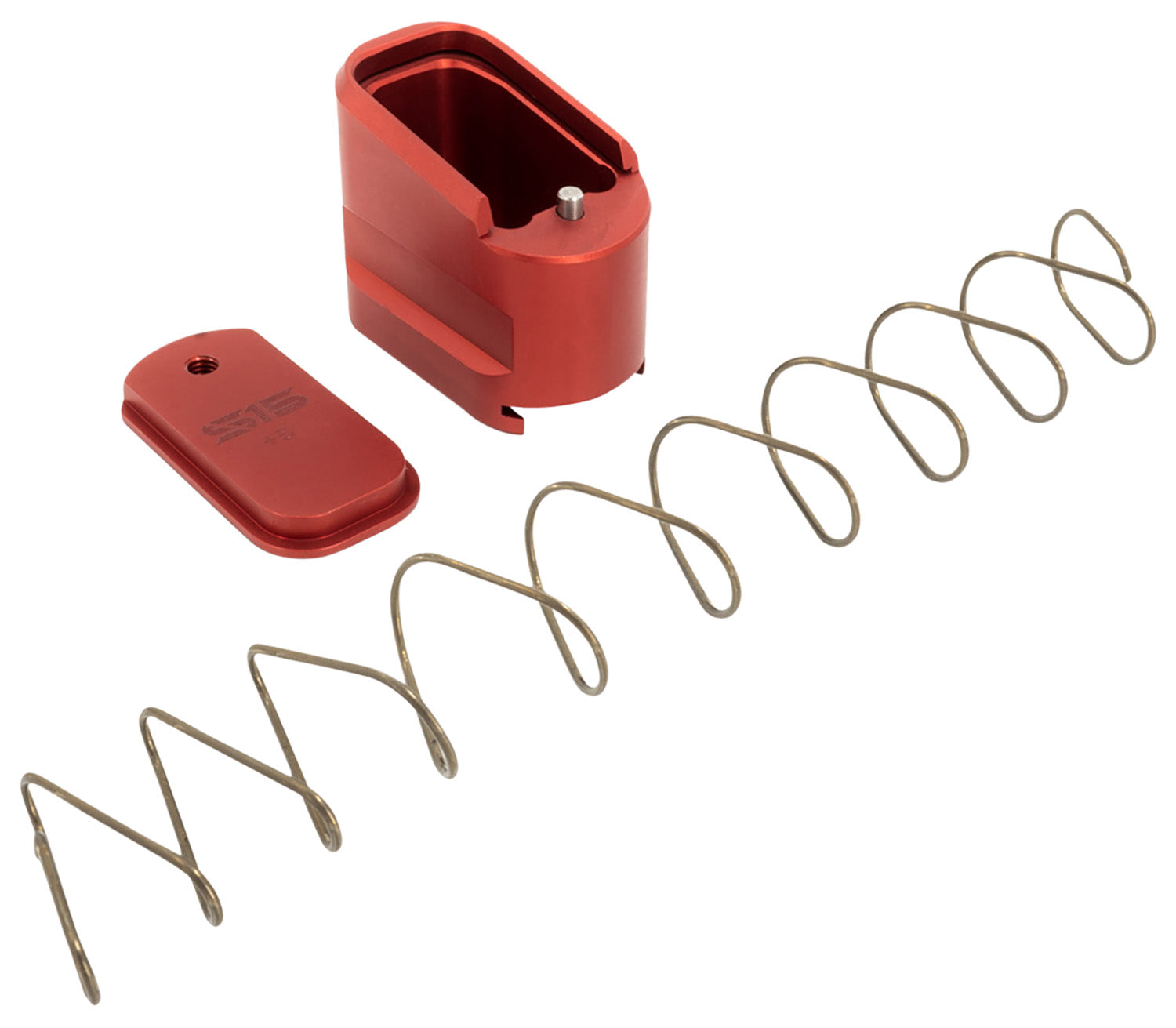 Shield Arms SAS15ME5RED +5 Round Extension for S15 Magazine – Red Anodized Aluminum