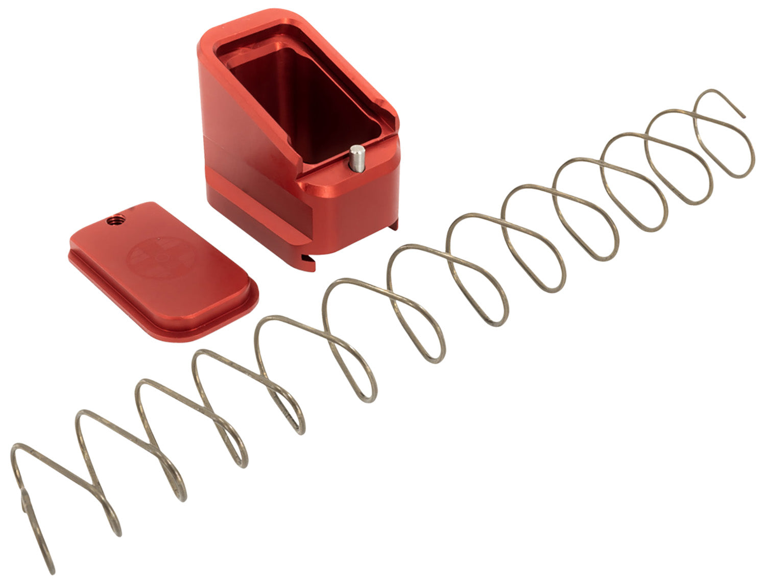Shield Arms CZP10CME5RED +5 Magazine Extension for CZ P10-C/P07, 9mm/40 S&W – Red Aluminum