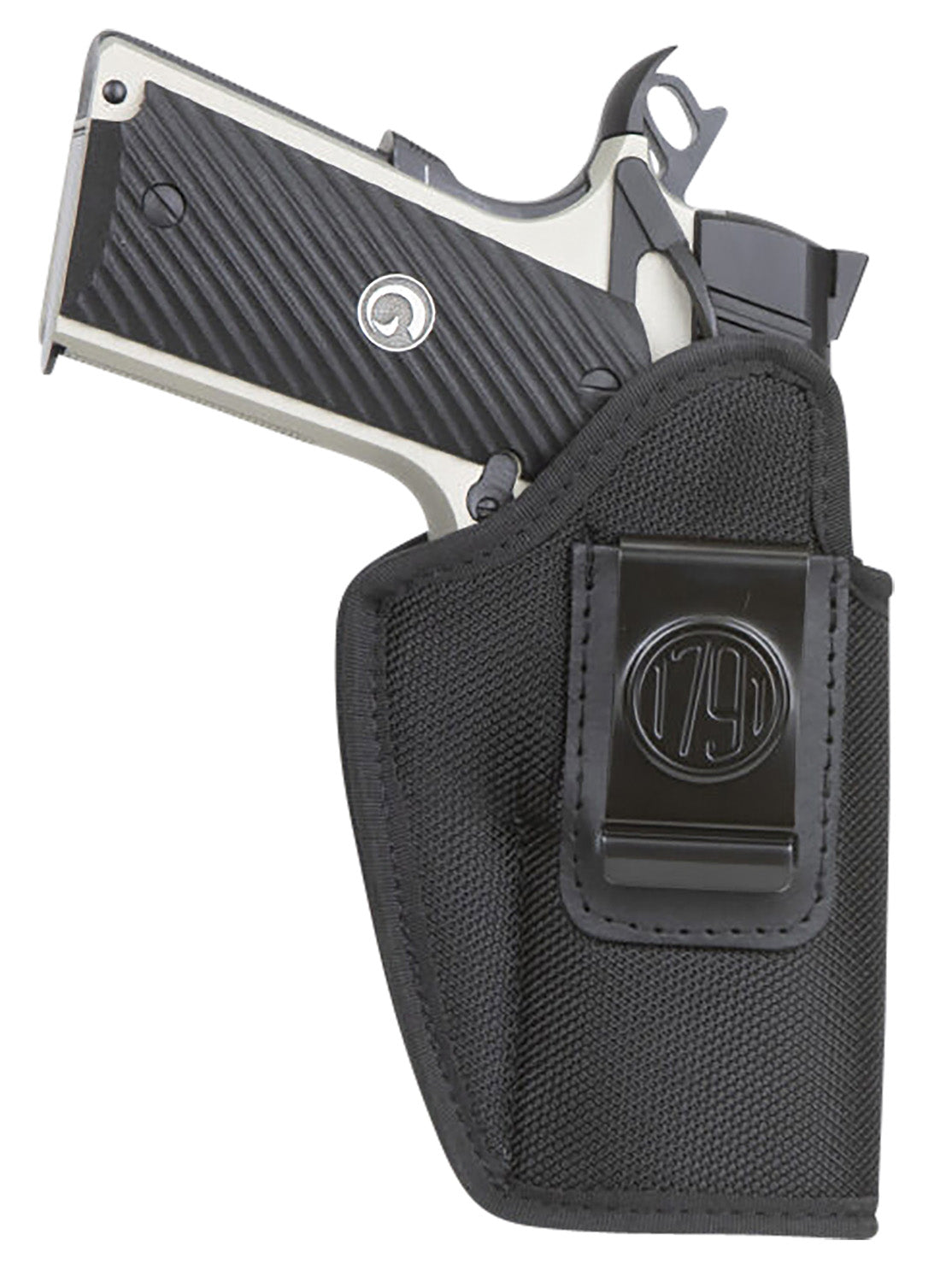 1791 Gunleather Premium Nylon IWB Holster Size 04 Black Ballistic Nylon Belt Clip Right Hand Fits Glock 17
