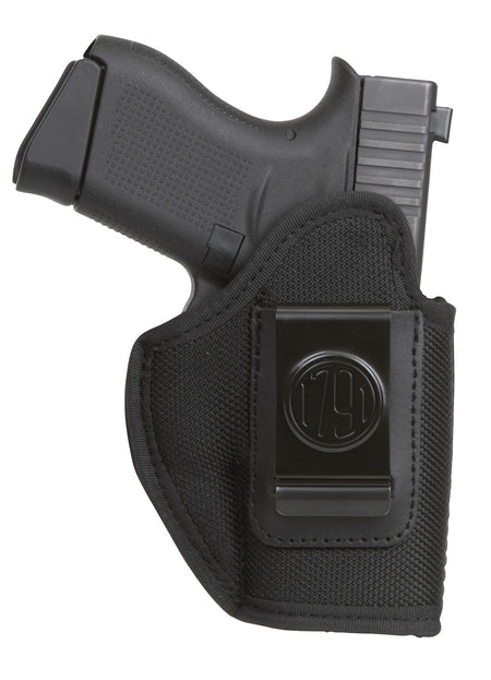 1791 Gunleather Premium Nylon IWB Holster Size 03 Black Ballistic Nylon Clip-On Left Hand Fits Glock 43