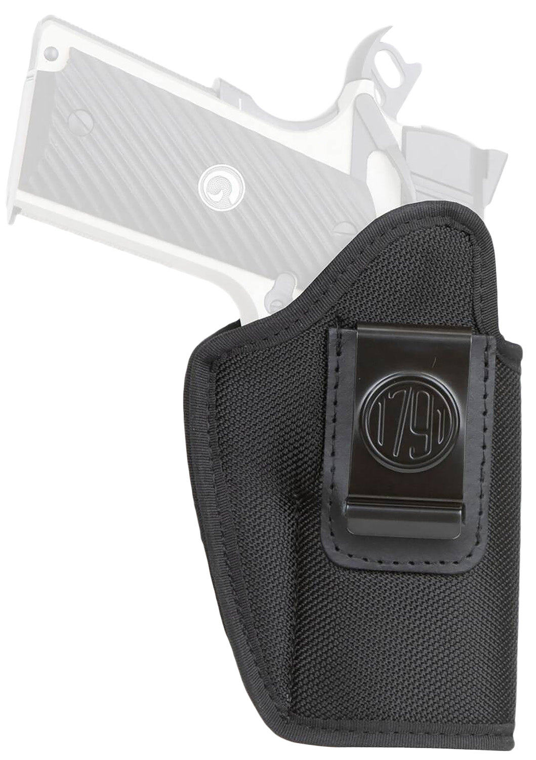 1791 Gunleather Premium Nylon IWB Holster Size 04 Black Ballistic Nylon Clip-On Left Hand Fits Glock 17