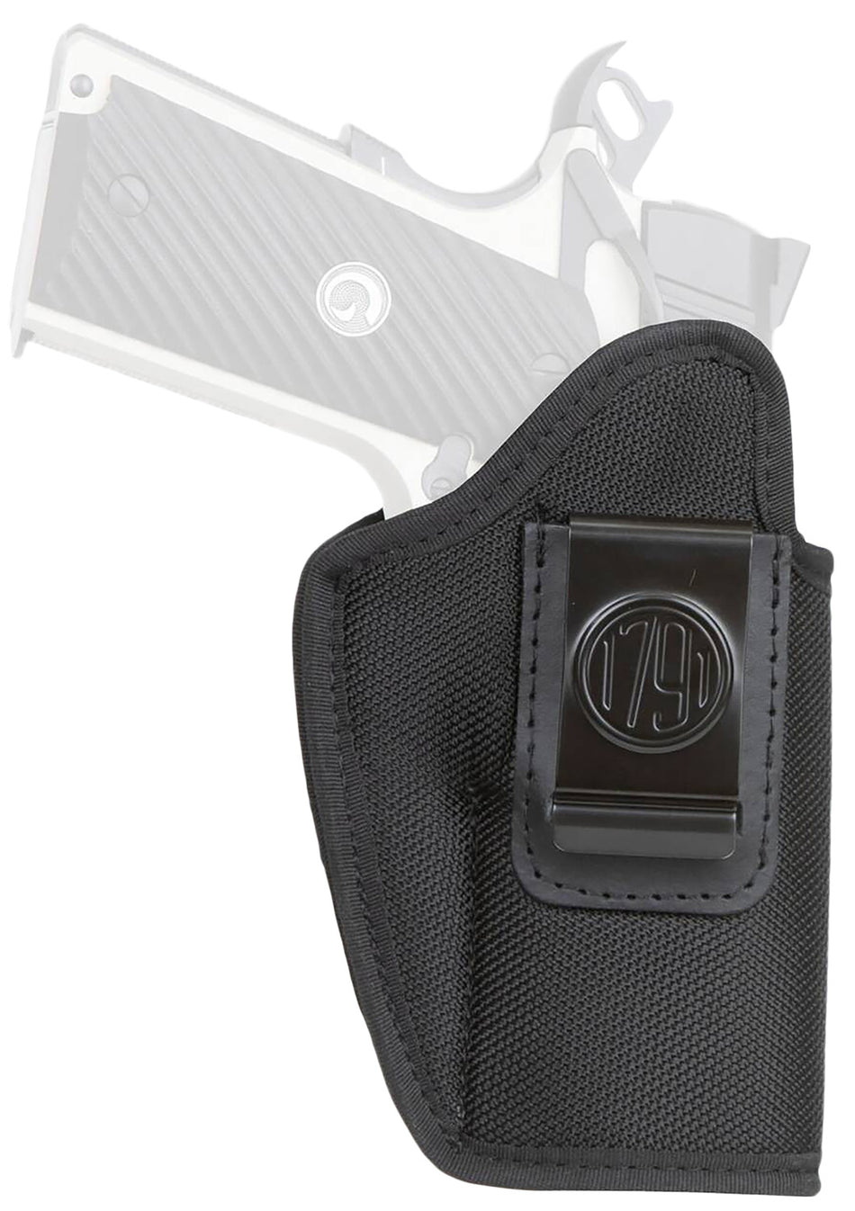 1791 Gunleather Premium Nylon IWB Holster Size 04 Black Ballistic Nylon Clip-On Left Hand Fits Glock 17