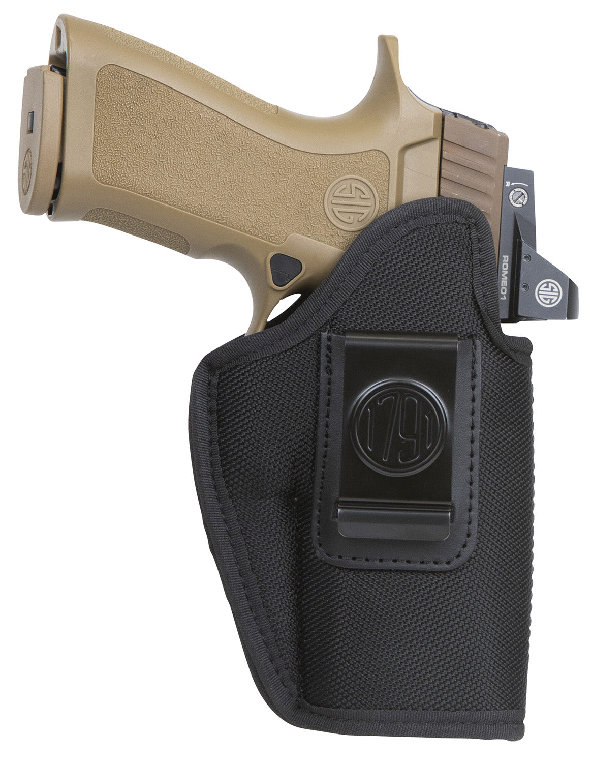 1791 Gunleather Premium Nylon IWB Holster Size 05 Black Ballistic Nylon Clip-On Left Hand Fits Sig P320
