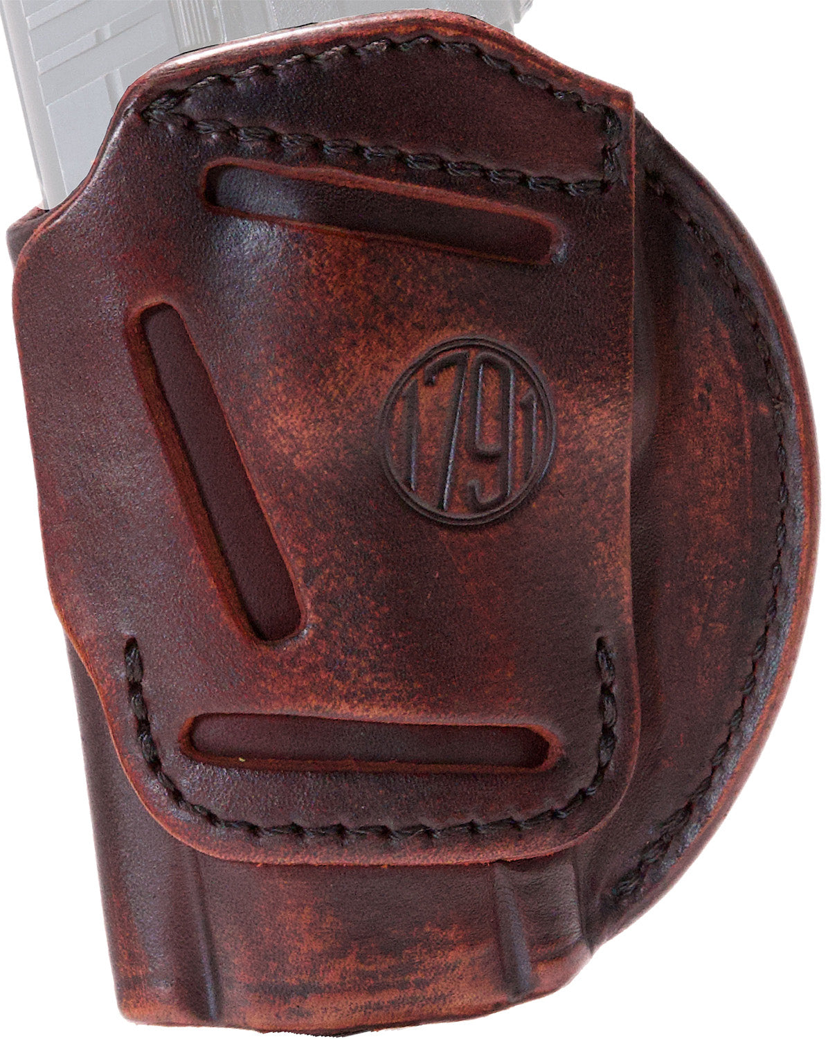 1791 Gunleather 4-Way IWB/OWB Size 06 Vintage Leather Holster Belt Clip - Fits Glock 21/Walther PDP Right Hand