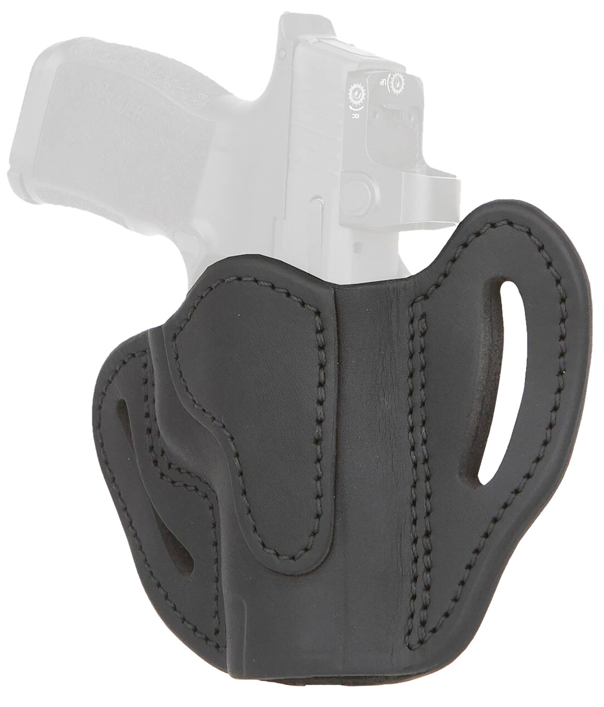 1791 Gunleather OR-BHC MAX Optic Ready OWB Compact Stealth Black Leather Belt Slide - Sig P365XL/Glock 48 Right Hand