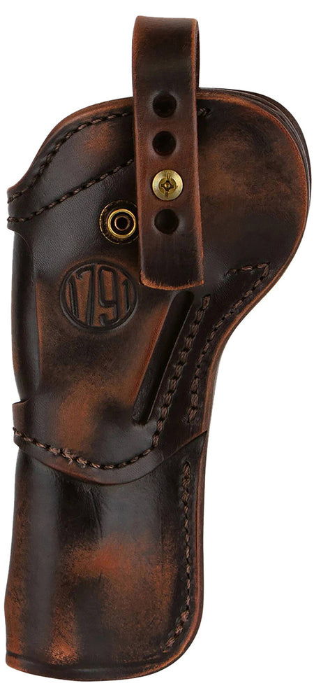 1791 Gunleather Single Action 5.5" Open Carry Vintage Leather Belt Holster - Ambidextrous