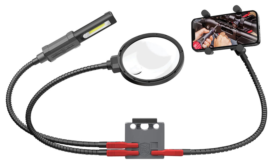 Real Avid Smart Mount Quick-Connect Accessory System with Magnifying Glass and 180 Lumen Work Light