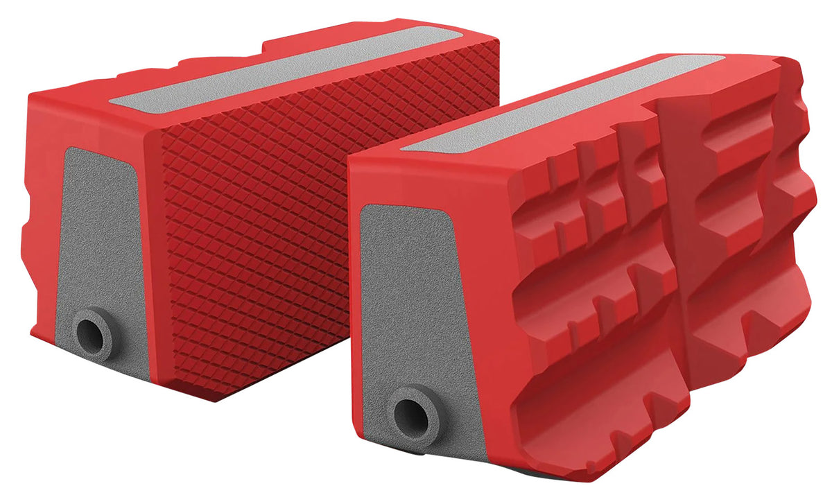 Real Avid AVSFJMF Smart-Jaws Multi-Fit Vise Sleeves Reversible Gray/Red Rubber Overmold