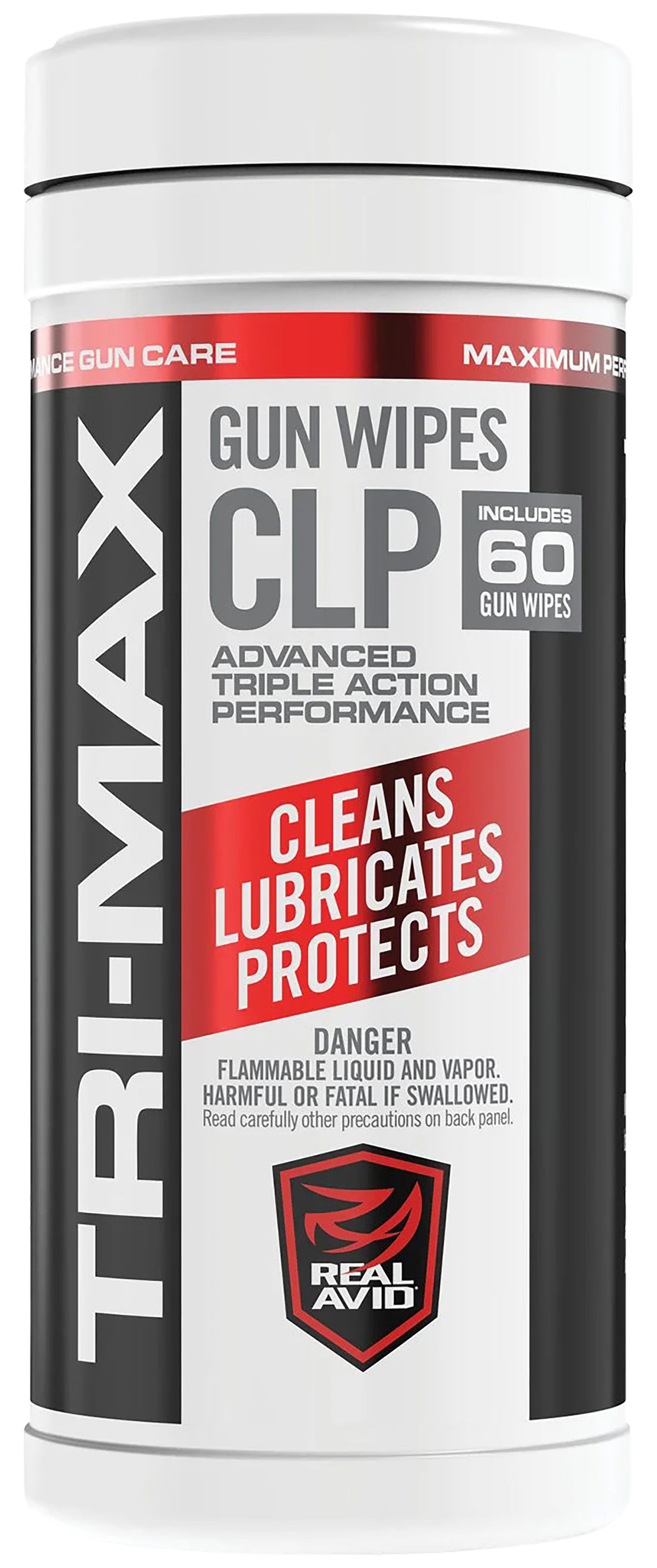 Real Avid Tri-Max CLP Gun Cleaning Wipes Canister AVCLPW-C60