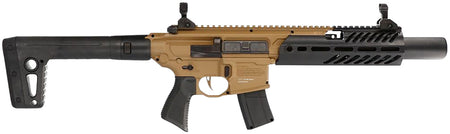 Sig Sauer MCX Canebrake CO2 Air Rifle .177 Pellet 30rd FDE Metal Receiver Flip-Up Sights