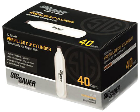 Sig Sauer Airguns AC1240 CO2 Cylinders 12 Gram Cartridges 40 Per Box