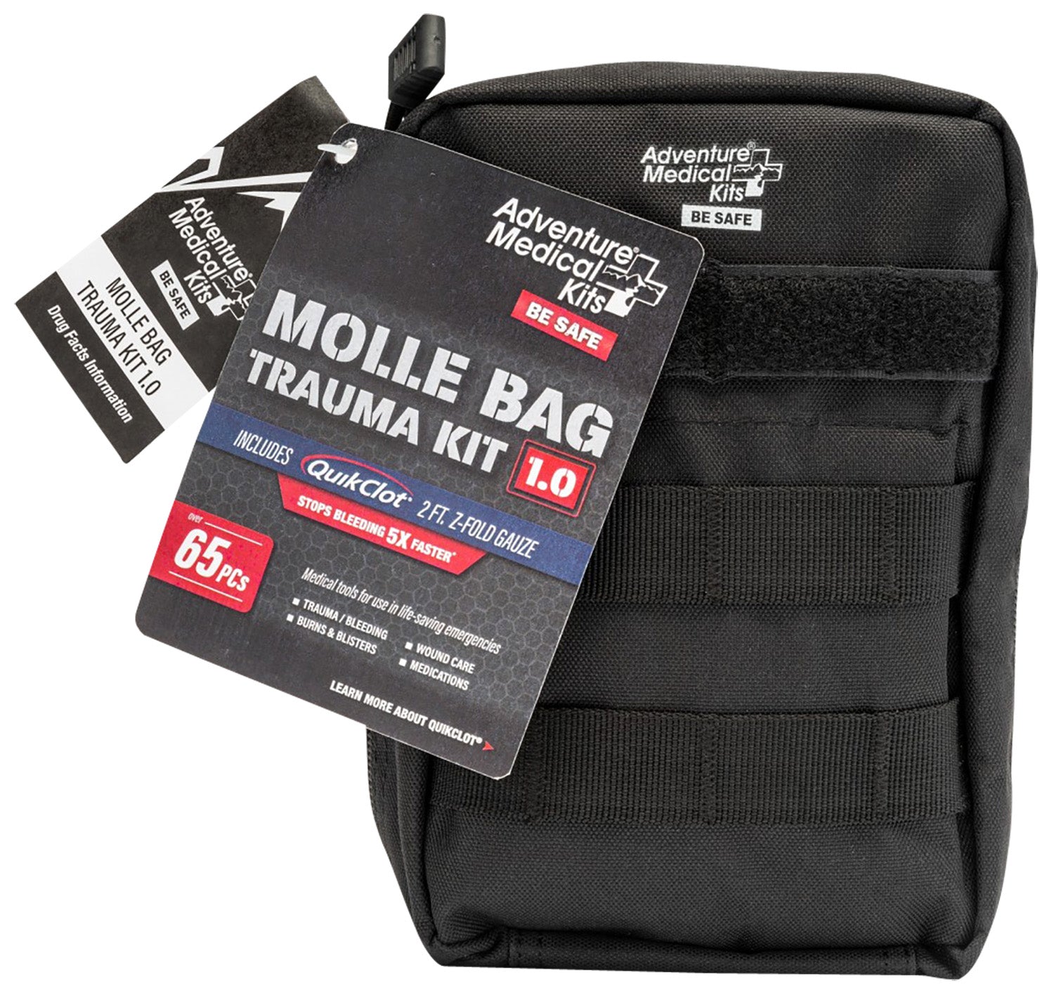 Adventure Medical Kits MOLLE Bag Trauma Kit 1.0 with QuikClot Dressing - Black
