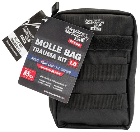 Adventure Medical Kits MOLLE Bag Trauma Kit 1.0 with QuikClot Dressing - Black