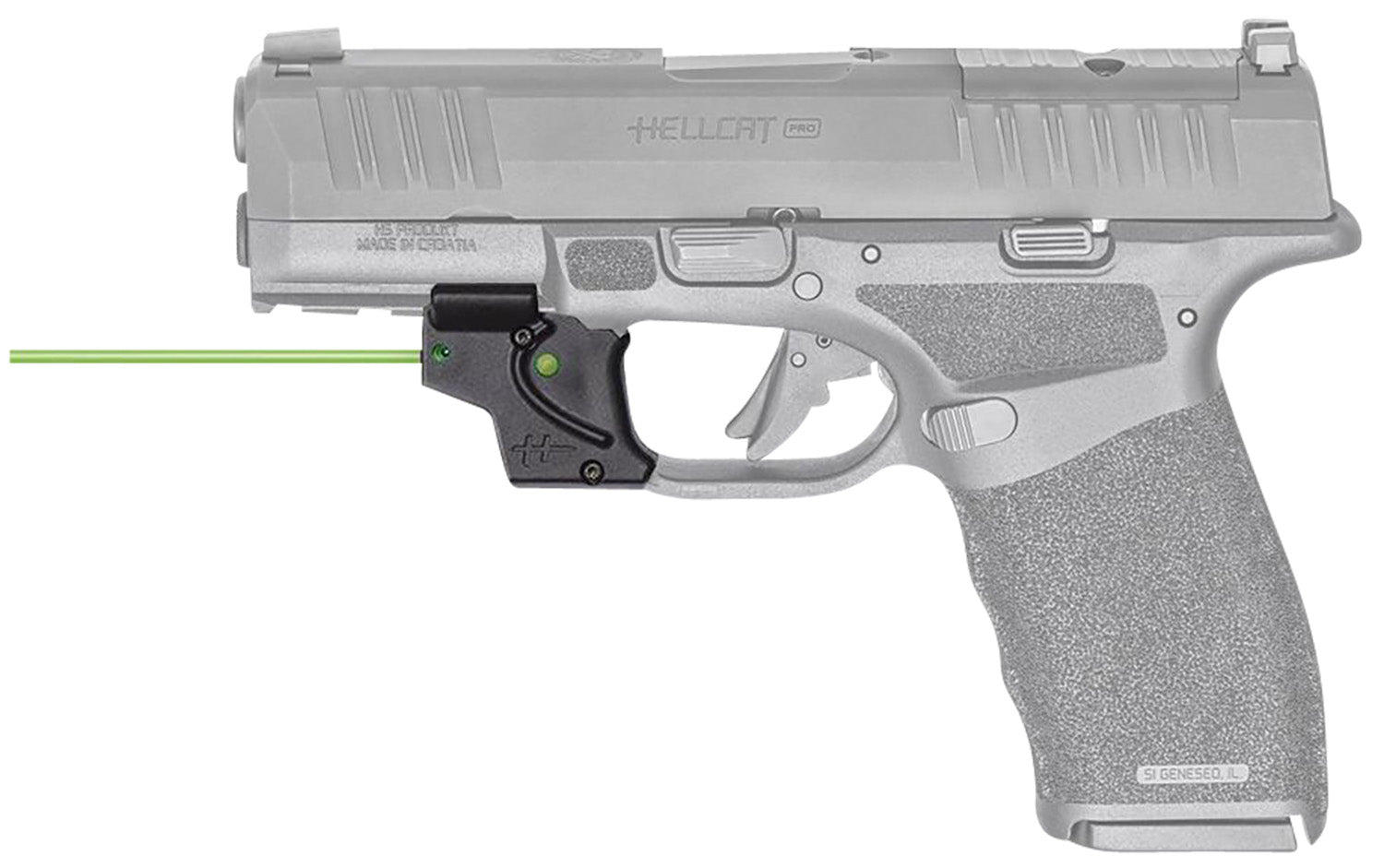 Viridian 912-0077 E-Series Green Laser Sight for Springfield Hellcat Pro Trigger Guard Mount Black