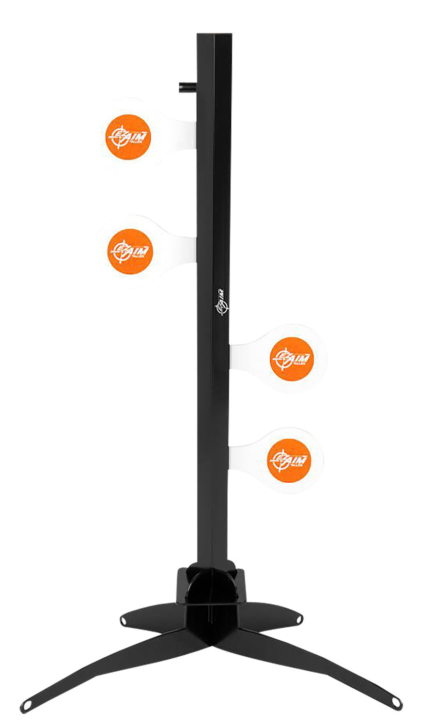 EZ-Aim Speed Zone Rimfire Dueling Tree Target Stand with 4 Steel Paddles, Orange/White