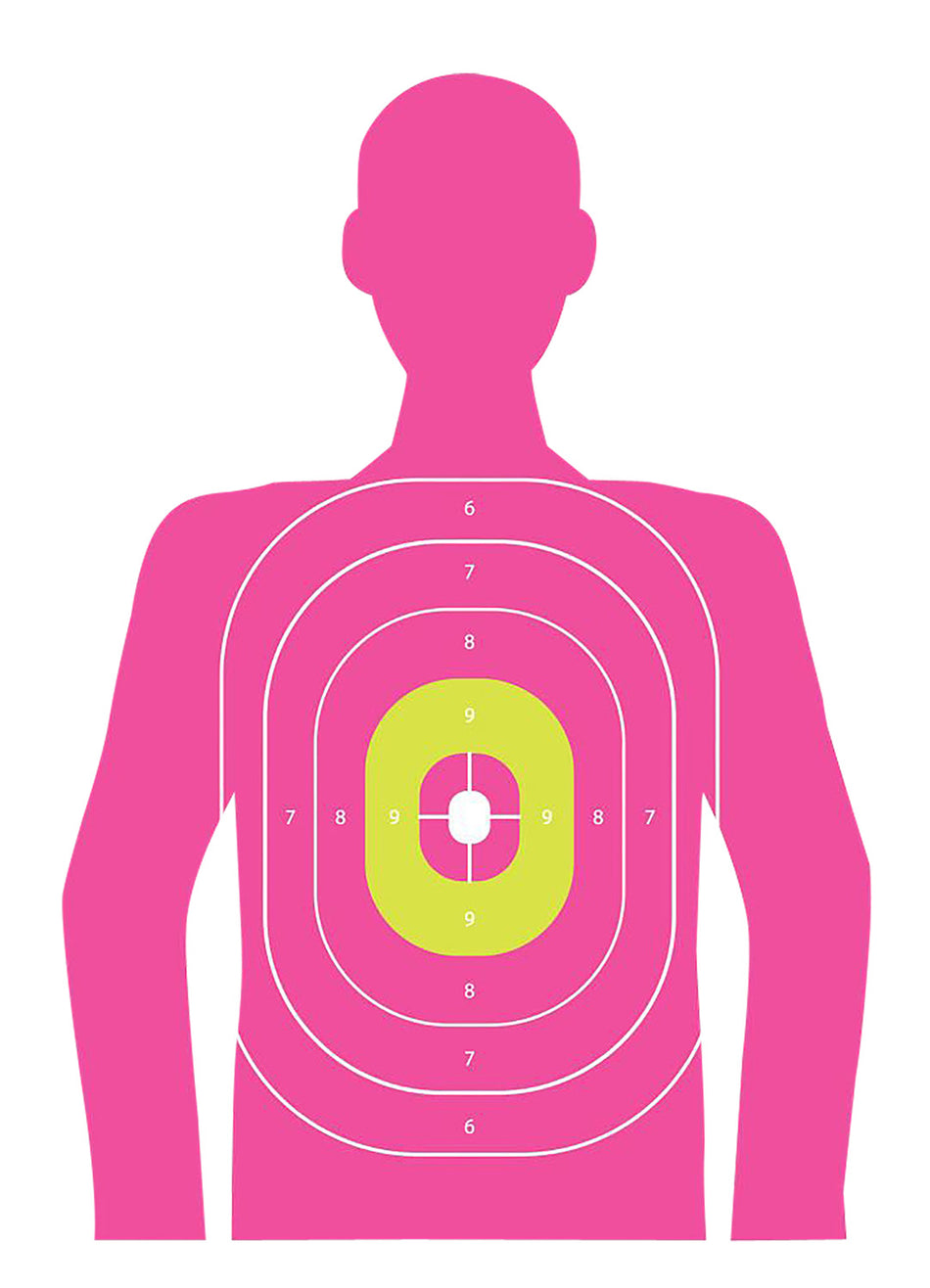 EZ-Aim 15646 In the Pink Silhouette Paper Shooting Target, 12x18", Pink, 8-Pack