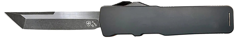 Templar Knife Excalibur Small 3" OTF Tanto Plain Black Oxide D2 Steel Blade, 4.50" Black Aluminum Handle